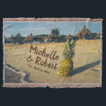 Personalised Tropical Beach Wedding Keepsake Throw Blanket<br><div class="desc">Tropical Beach Wedding Gift with Est. Date Bride and Groom's Names Custom Keepsake Throw Blanket. Use the CUSTOMIZE IT button to edit the text.</div>