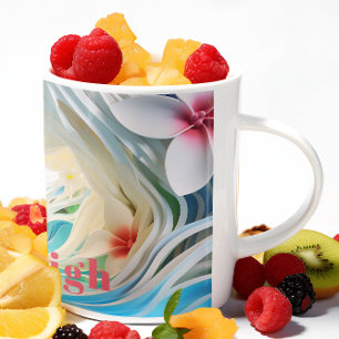 Personalised Tropical Escape 3D look Beach Coffee Mug