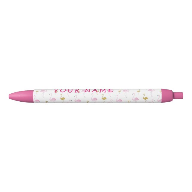 Personalised Tropical Flamingo Pen (Front)