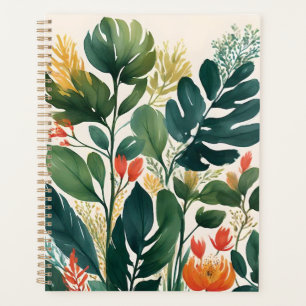 Personalised Tropical Floral Print Planner