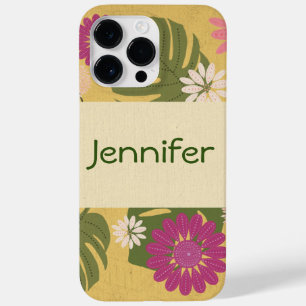 Personalised Tropical Flower Case-Mate iPhone 14 Pro Max Case