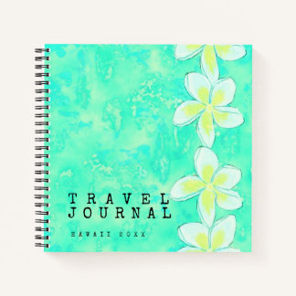 Personalised Tropical Flowers Travel Journal