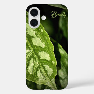 Personalised Tropical Green Plant iPhone Case