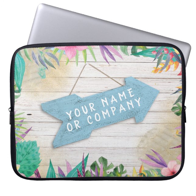 Personalised Tropical iMac Laptop Sleeve (Front)