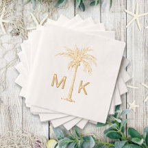 Personalised Tropical Palm Tree Monogram