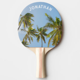 Personalised Tropical Palm tree Ping Pong Paddle