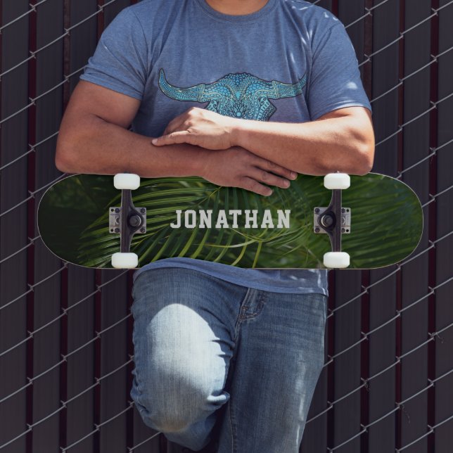 Personalised Tropical Palm tree Skateboard (Outdoor 3)