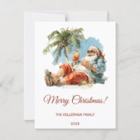 Personalised Tropical Santa Christmas