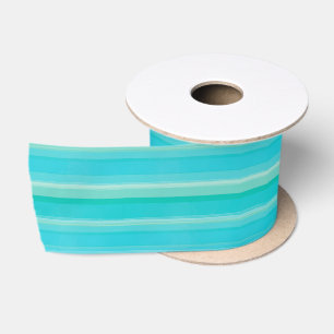 Personalised Tropical Shades of Blue All Occasion Satin Ribbon