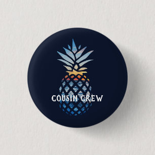 Personalised Tropical Sunset Pineapple 3 Cm Round Badge