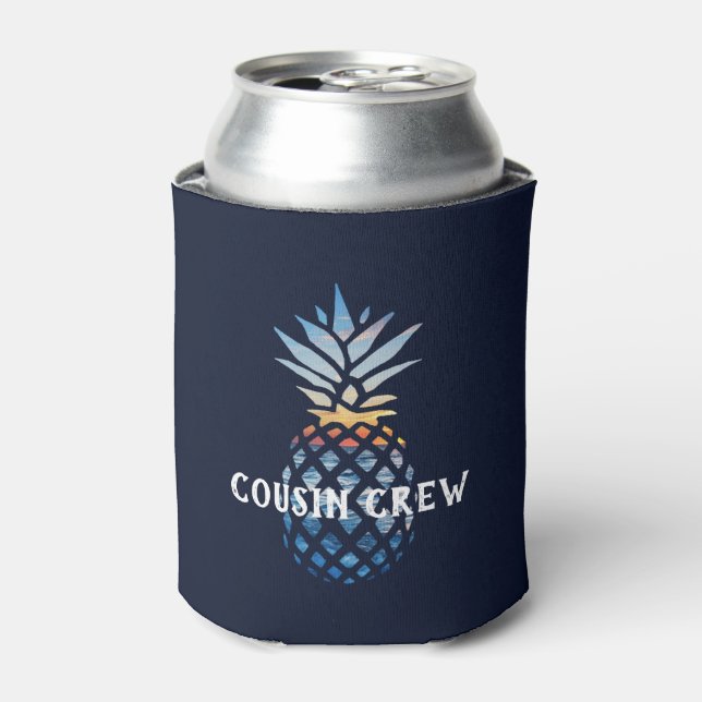 Personalised Tropical Sunset Pineapple Can Cooler (Can Front)