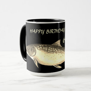 Personalised Trout design 60th Birthday Grandpa Mug