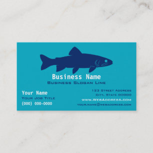Personalised Trout Fishing   Freshwater Angler Business Card