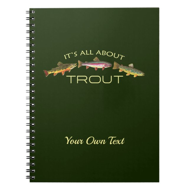 Personalised Trout Fishing Notebook (Front)