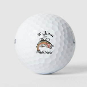 Personalised Trout Whisperer Fisherman Golf Balls