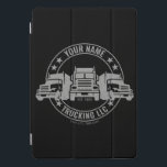 Personalised Trucker Big Rig Semi Truck Trucking  iPad Pro Cover<br><div class="desc">Personalised Trucker Big Rig Semi Truck Trucking Company Design - Customise with your Name and Custom Text!</div>