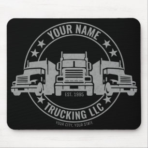 Personalised Trucker Big Rig Semi Truck Trucking Mouse Pad