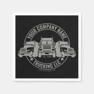 Personalised Trucker Big Rig Semi Truck Trucking   Napkin