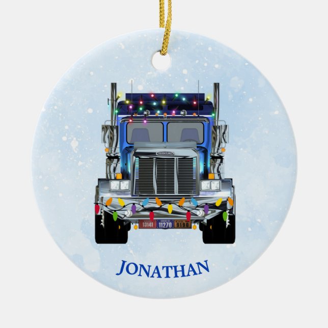 Personalised  Trucker Ornament (Front)