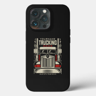 Personalised Trucking 18 Wheeler BIG RIG Trucker iPhone 13 Pro Case