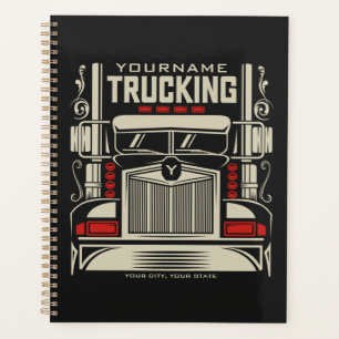 Personalised Trucking 18 Wheeler BIG RIG Trucker Planner