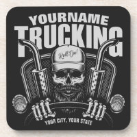 Personalised Trucking Skull Trucker Big Rig Truck