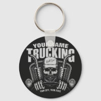 Personalised Trucking Skull Trucker Big Rig Truck