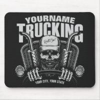 Personalised Trucking Skull Trucker Big Rig Truck