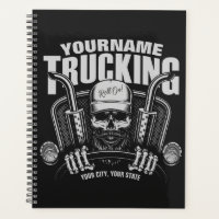 Personalised Trucking Skull Trucker Big Rig Truck