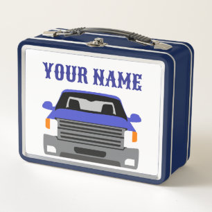 Personalised Trucks Metal Lunchbox