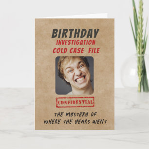 Personalised True Crime Birthday Investigation Card