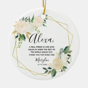 Personalised True friends are never far apart Cera Ceramic Ornament