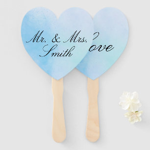 Personalised "True Love Blue" Hand Fan
