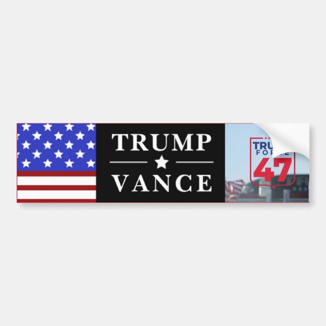 Personalised Trump Vance 2024  Bumper Sticker (Front)