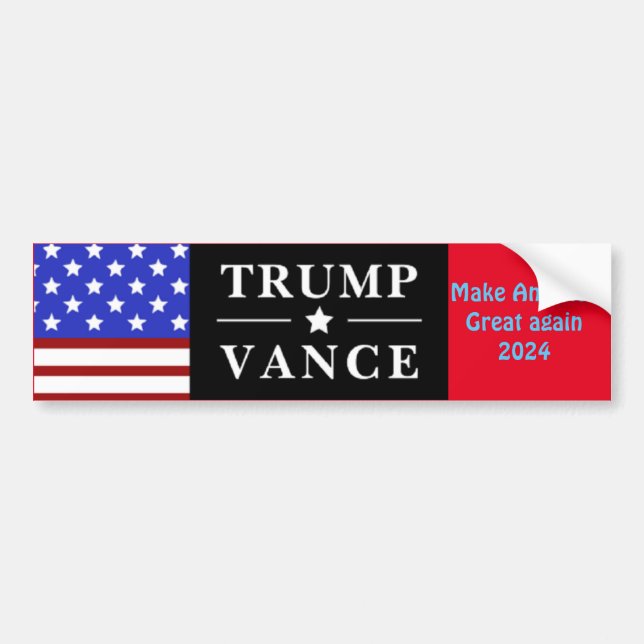 Personalised Trump Vance 2024  Bumper Sticker (Front)