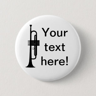 Personalised Trumpet 6 Cm Round Badge