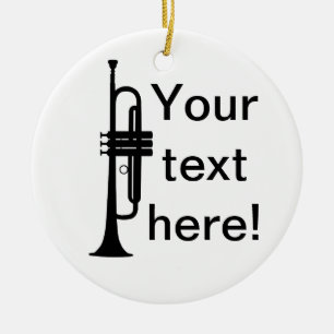 Personalised Trumpet Ceramic Tree Decoration