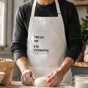 Personalised Trust Me I'm Cooking Fun Custom Chef Standard Apron