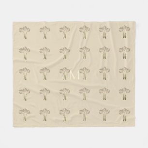 Personalised Tulips Fleece Blanket
