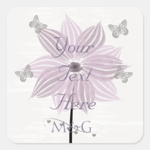 Personalised Tulips Square Sticker