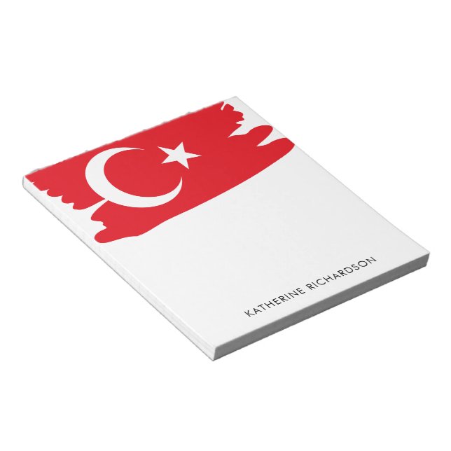 Personalised Turkey Turkish Flag Patriotic  Notepad (Angled)