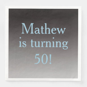 Personalised "Turning 50" 50th Birthday Napkin