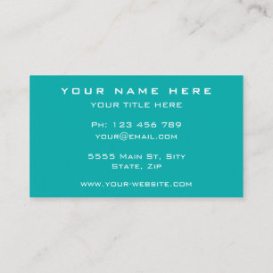 Personalised Turquoise Business Card with Logo