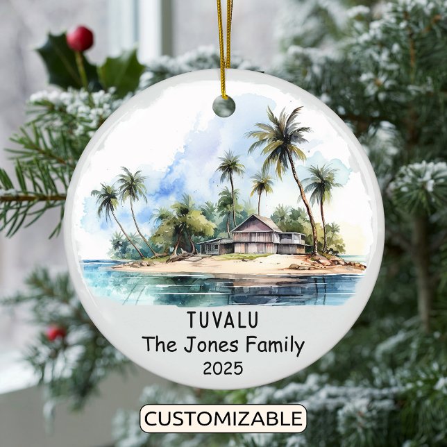 Personalised Tuvalu Ornament, Oceania Ceramic Ornament (Creator Uploaded)