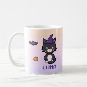 Personalised Tuxedo Cat Halloween Mug