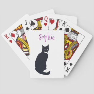 Personalised Tuxedo  Cat Playing Cards