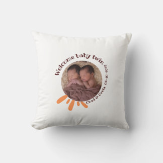 Personalised Twin Baby Photo Pillow |