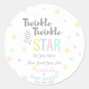 Personalised Twinkle Twinkle Little Star - Sticker