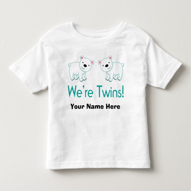 Personalised Twins Matching Apparel Toddler T-Shirt (Front)