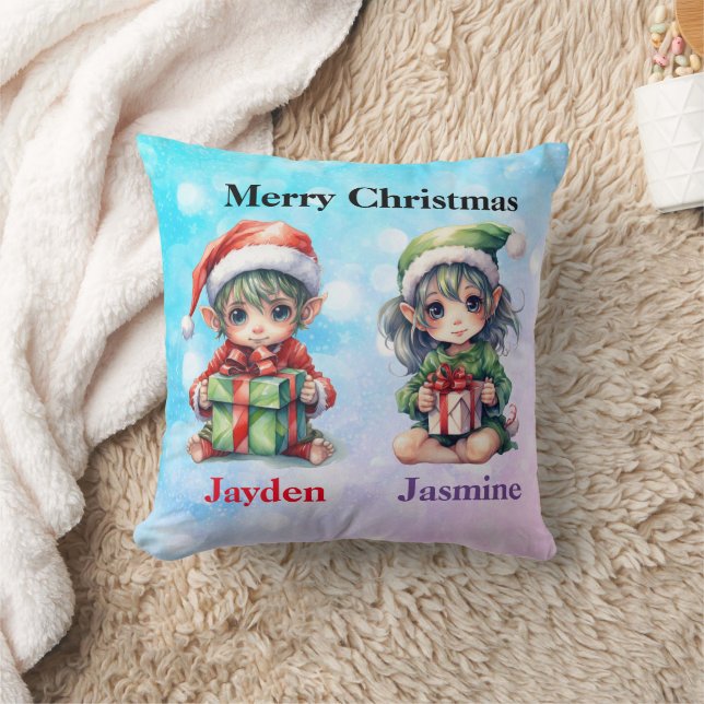 Personalised twins name cushion (Blanket)